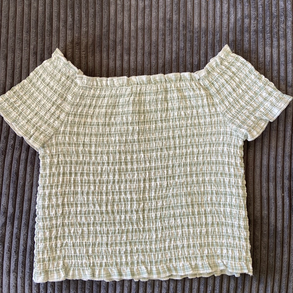 LA Hearts Cropped Ruffle Shirt XS